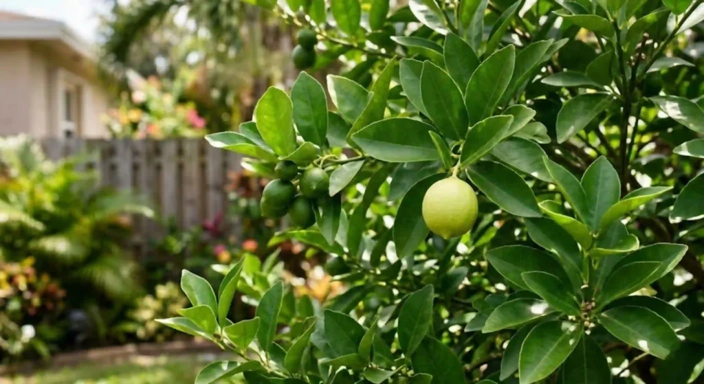 Healthy citrus tree