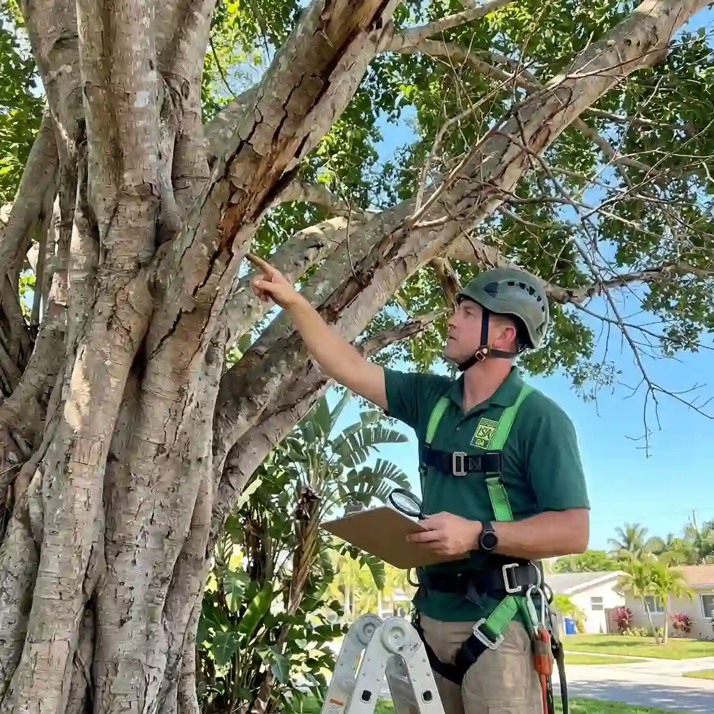 Professional tree risk assessment for a Hollywood property with large mature trees